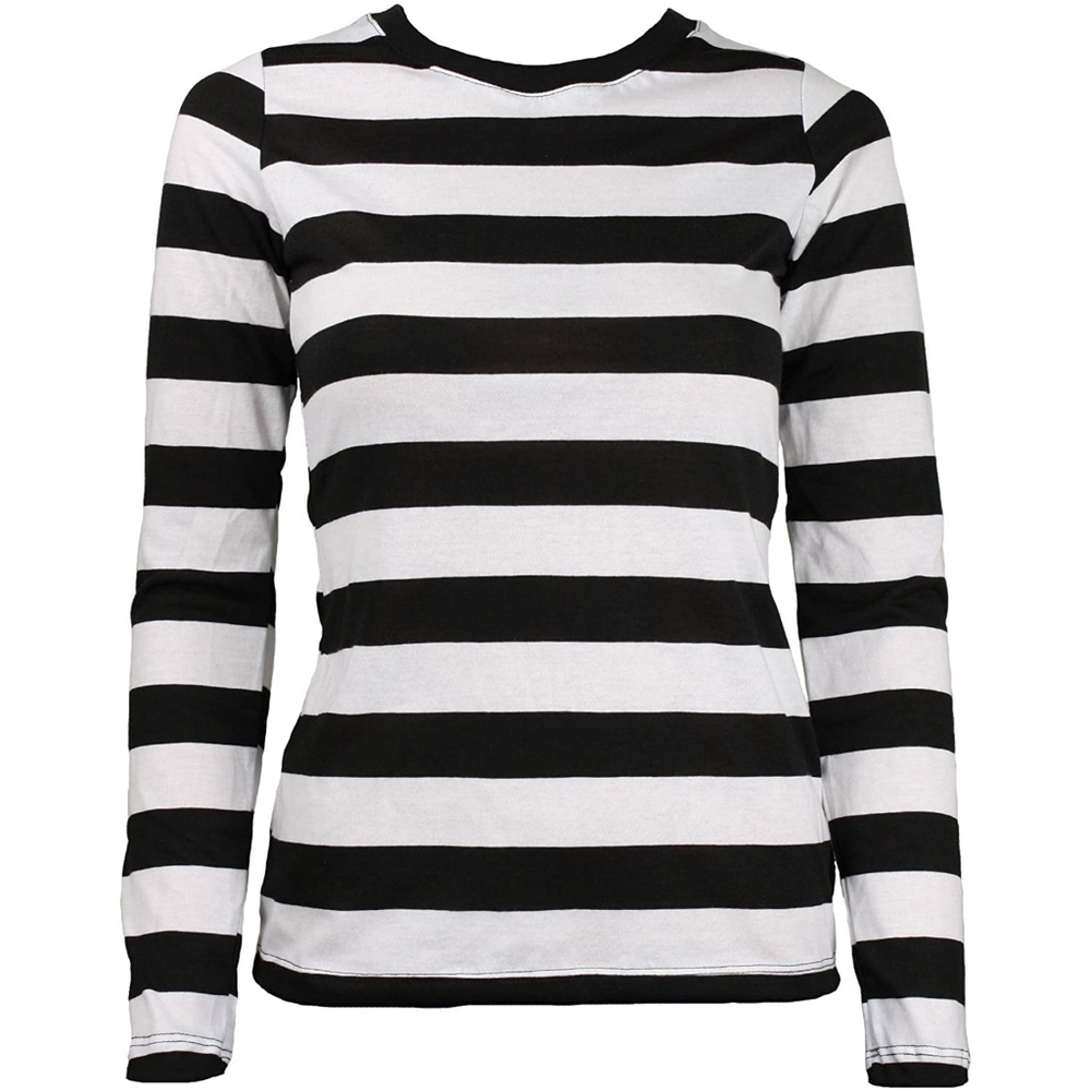 Striped Long Sleeved Shirt - Black & Grey